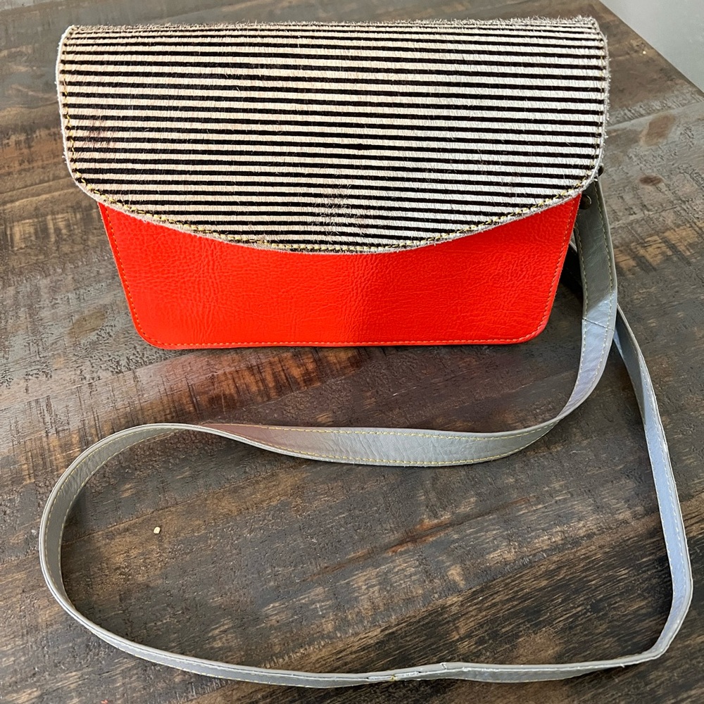 Cute purse made from recycled leather.